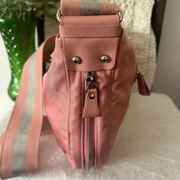 Bally Pink Leather Trimmed Messenger Bag - Picture 8 of 14